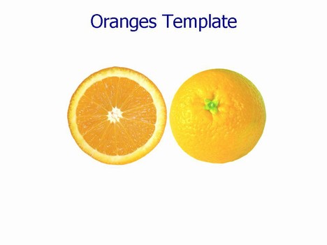 powerpoint template. Oranges PowerPoint Template