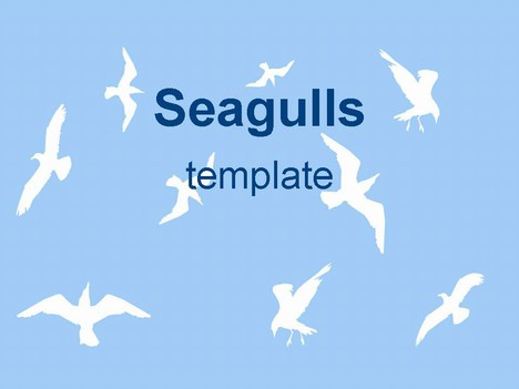 powerpoint templates. Sea Gulls ppt template