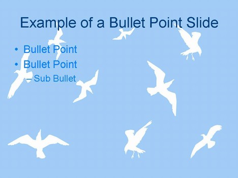 Power Point Presentation Templates on Sea Gulls Ppt Template Slide2