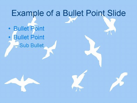  Slides Templates on Sea Gulls Ppt Template Slide2