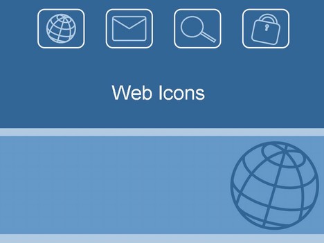  Powerpoint Presentation on Web Icons Template  Showing A Range Of Web Icons     Global  Email