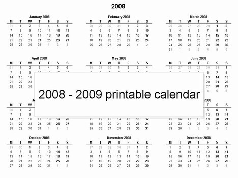 yearly calendar template. Free 2008 printable calendar
