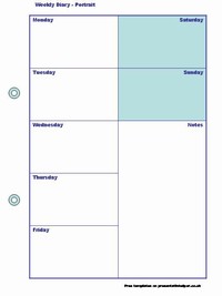 Weekly Diary Template slide3