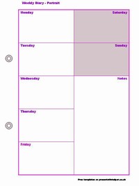 Weekly Diary Template slide4