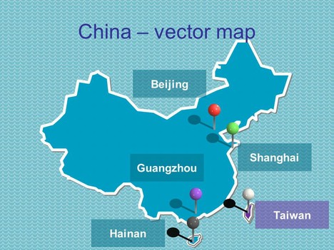 Free PowerPoint map of China