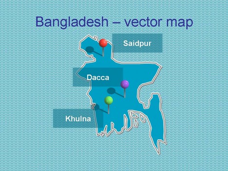 maps of bangladesh. Powerpoint map of Bangladesh