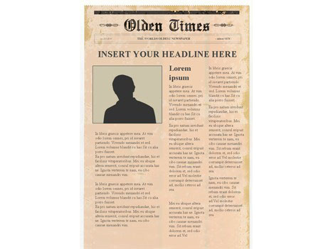 Free Newspaper Template on Editable Newspaper Template     Portrait Slide2