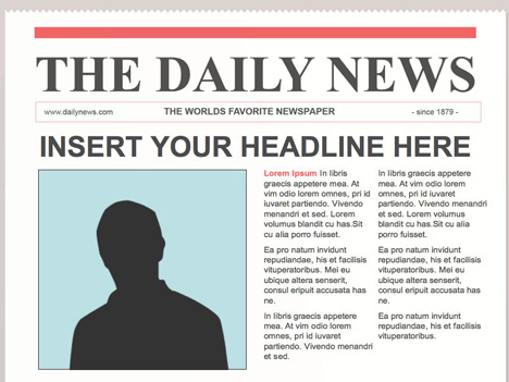 Newspaper Formats Templates