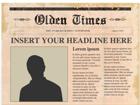 Newspaper Articles on Editable Powerpoint Newspapers Powerpoint Template Slide2