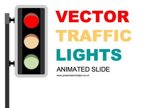 Animated Traffic Light PowerPoint slide