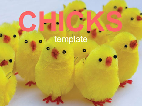 clip art easter chick. Fluffy Chicks Template