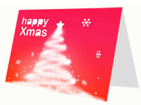 White Christmas Tree Card