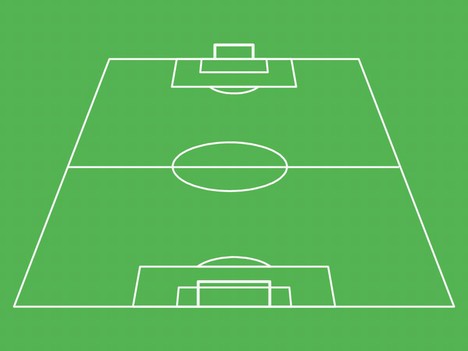 Football Backgrounds on Football Pitch Template Slide2