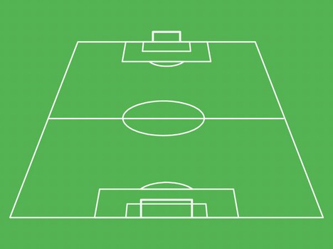 Football Backgrounds on Football Pitch Template Slide2