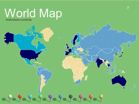 World Map France Highlighted. World Maps Vector Editable