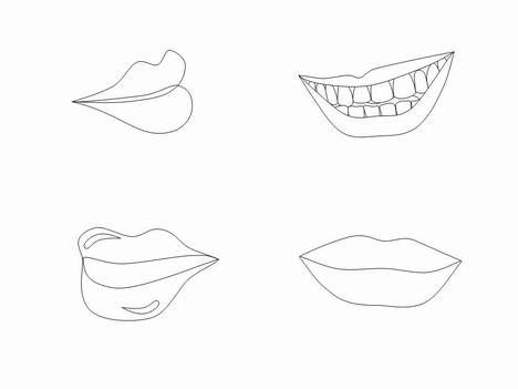 Lips Clip Art PowerPoint Template slide2