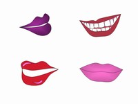 Lips Clip Art PowerPoint Template slide3
