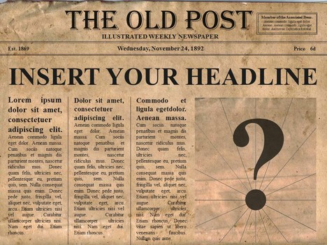 newspaper template for powerpoint. old newspaper template