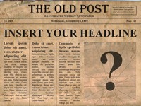 Editable old newspaper template