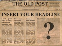 Editable old newspaper template