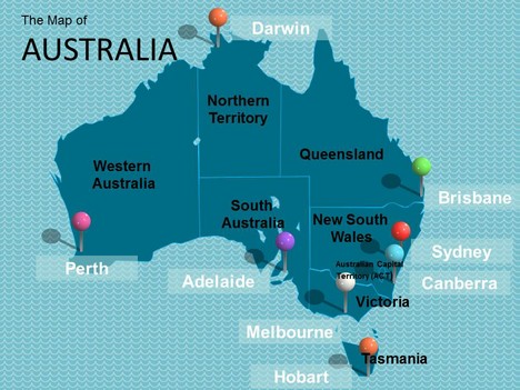 Map of Australia Template slide2