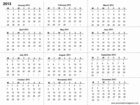 Free Calendar Templates 2013 on Free 2013 Printable Calendar Template Slide4
