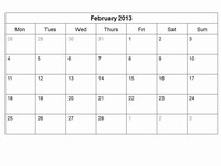 Free 2013 Monthly Calendar Template slide3