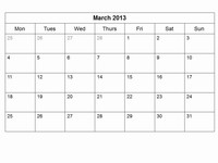 Free 2013 Monthly Calendar Template slide4