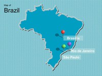 Map of Brazil Template