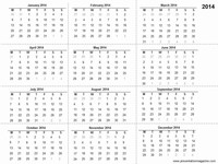 Free 2014 printable calendar template slide4