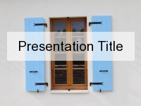 Blue Shutter PowerPoint Template