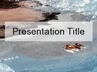 Canoeing in Winter PowerPoint Template thumbnail
