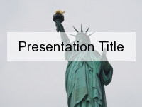 Lady Liberty PowerPoint Template thumbnail