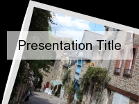 French Street Postcard PowerPoint Template thumbnail