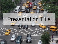 City Block Traffic PowerPoint Template thumbnail