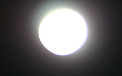 overexposed shot of the moon