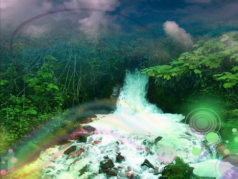 mystical river background design