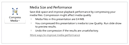 Figure 13: Optimize and Compress (Under File / Info).