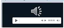 Figure 9:  Sound clip control on slide