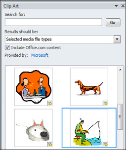 Figure-14 Clip art dialog