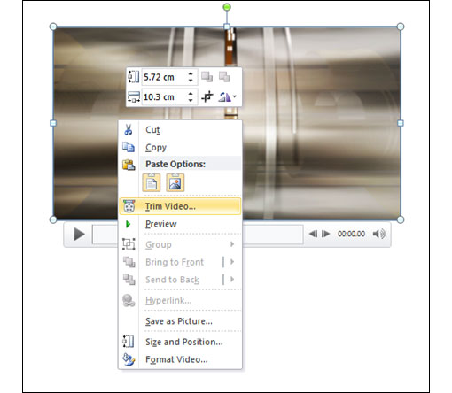Figure-7 Video editing options