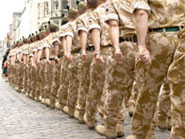 image of soliders marching