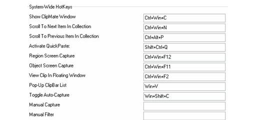 Figure 4 HotKey combinations