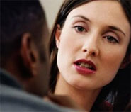photo of woman interviewing a prospective employee