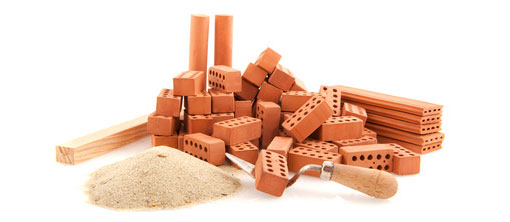 pile of bricks ready for building