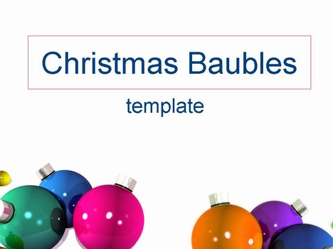 크리스마스 Baubles 템플릿