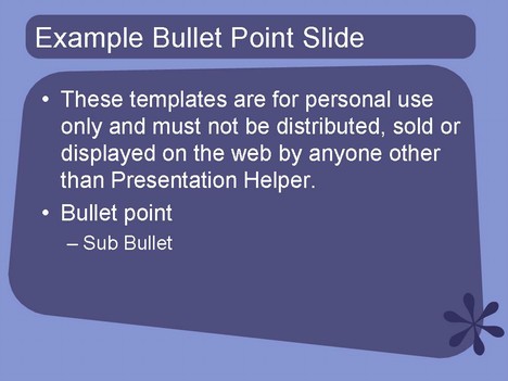 1950s style PowerPoint Template – Purple inside page