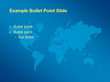 Business world map template inside page