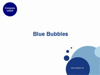 Blue Bubbles PowerPoint Template thumbnail