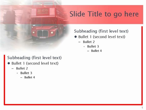 London Bus Template inside page